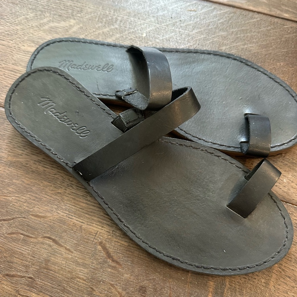 Madewell Leather Slide Sandals - Picture 2 of 4